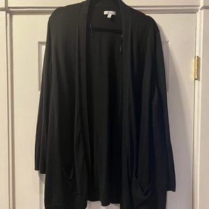 Plus Size Croft & Barrow® Ribbed Open-Front Cardigan - 2X